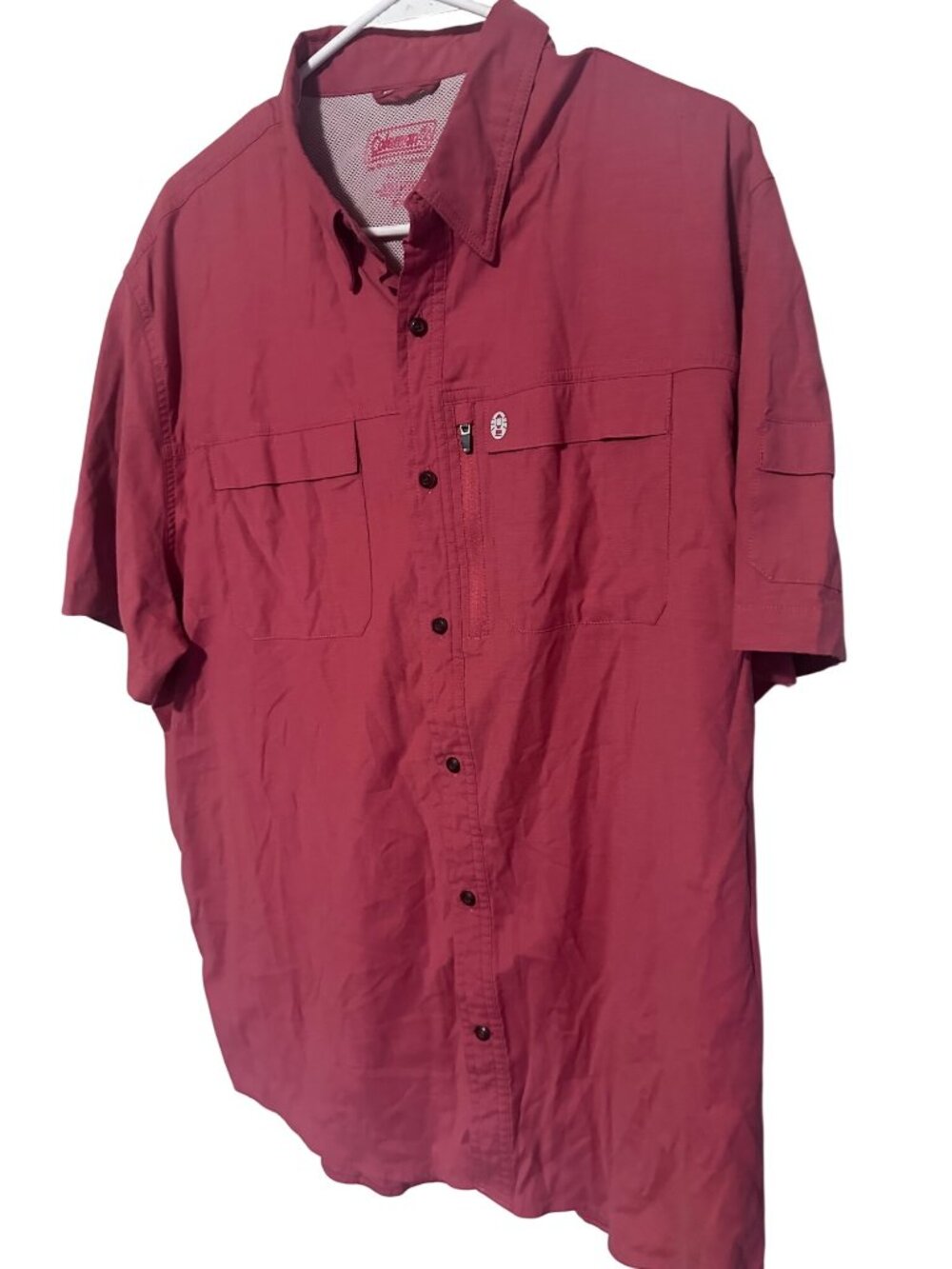 Coleman fishing salmon coral size XXL short sleeve shirt